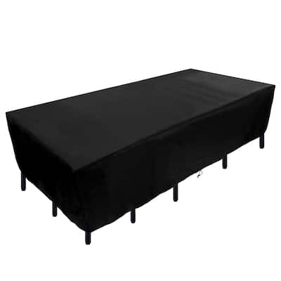 128" Waterproof Patio Furniture Cover, Black - 128 in