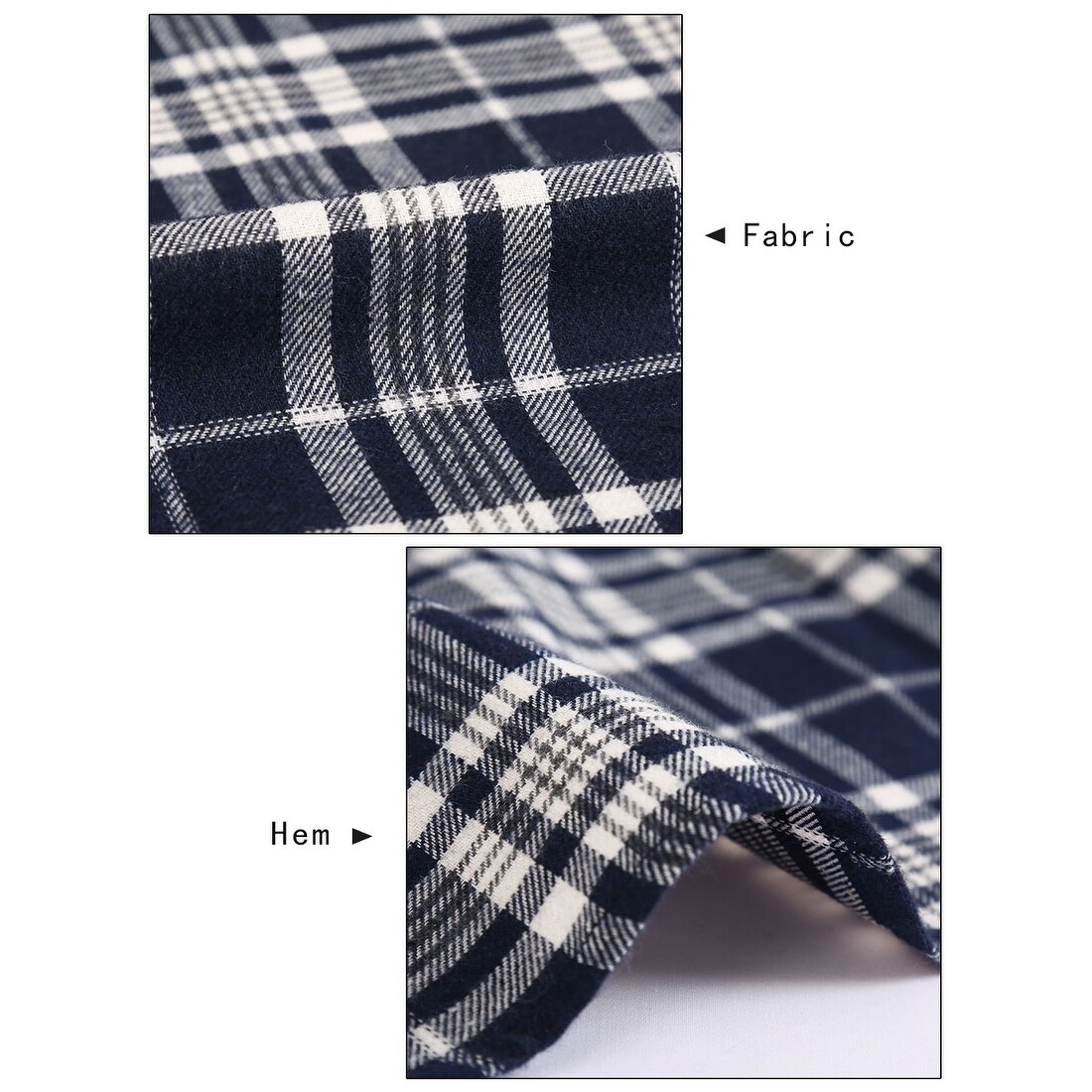 plaid shirt with denim collar