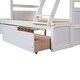 preview thumbnail 43 of 41, Convertible Bunk Bed into Twin Bed & Full Bed, Twin Over Full Wood Bed Frame with Storage Drawers, Ladder and Safety Guardrails
