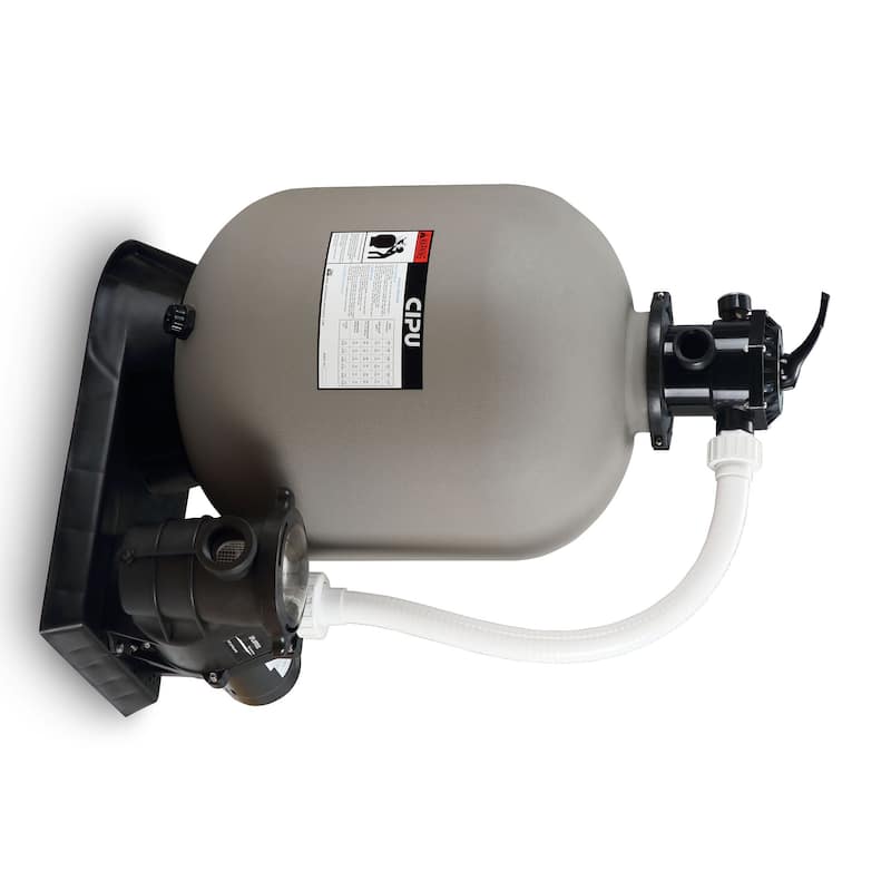 24-Inch Above Ground Swimming Pool Sand Filter System with 1.5 HP Pump