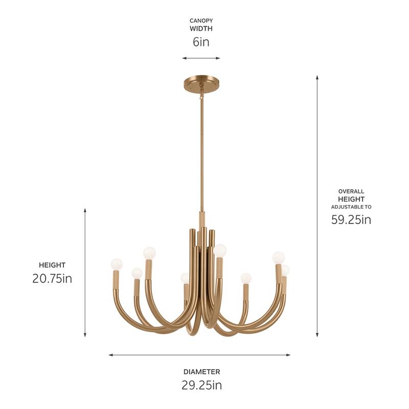 Kichler Lighting Odensa 29.25 in. 8-Light Chandelier