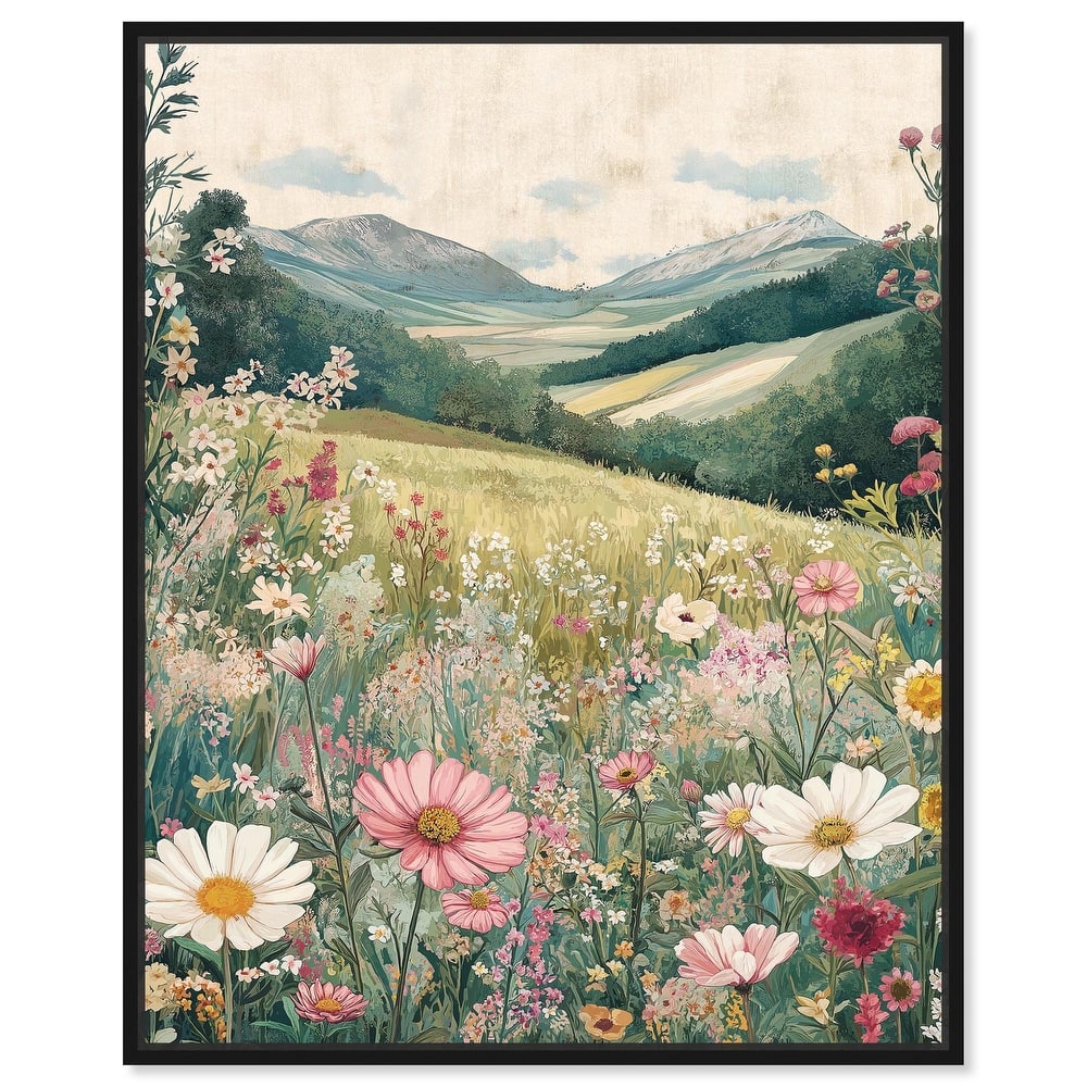 Floral Valley Vista Canvas by Art Remedy