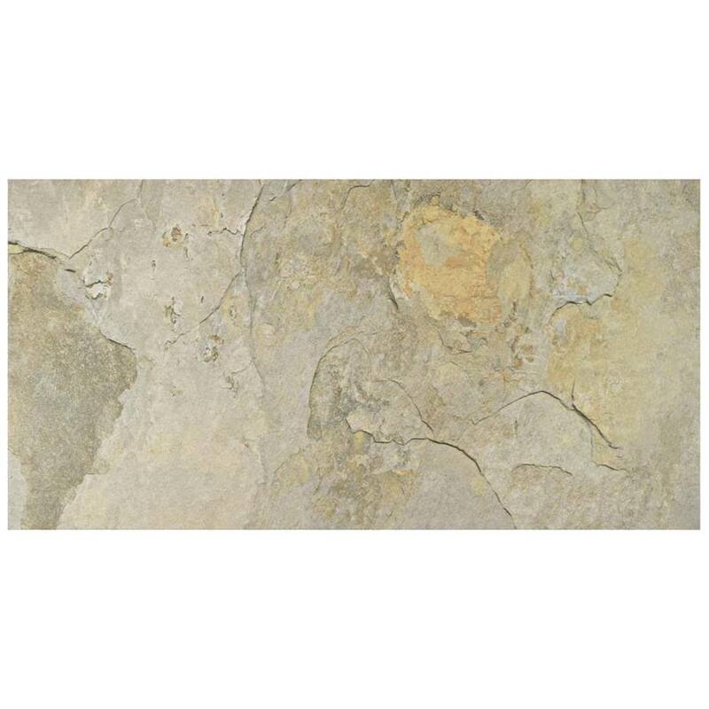 Merola Tile Ardesia Ocre 12-1/2" x 24-1/2" Porcelain Floor and Wall Tile