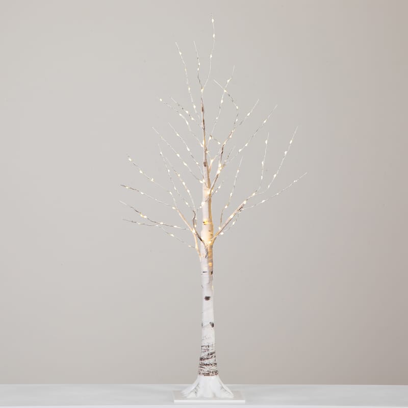 Pre-Lit Artificial Birch Christmas Tree - 3' - Warm White LED Lights