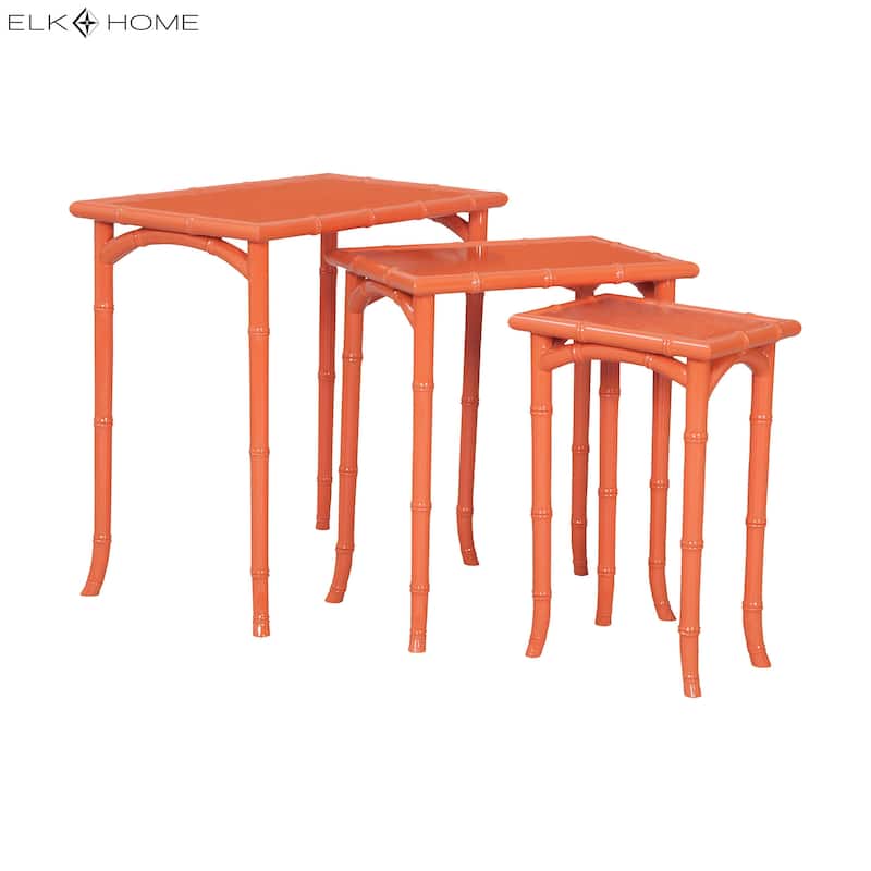 Loft Accent Table - Set of 3 Tangerine