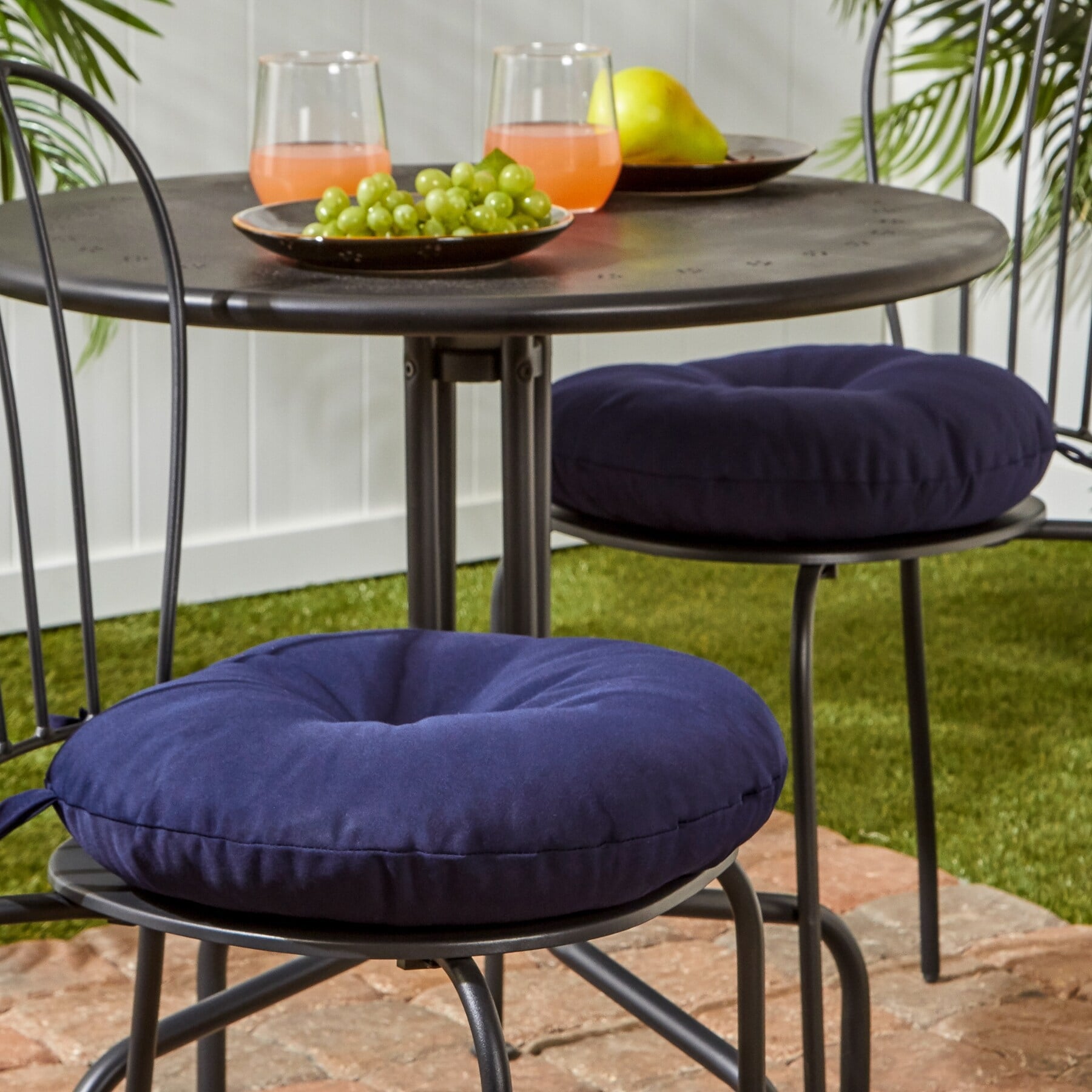 Driftwood 18 inch Round Outdoor Yellow Bistro Chair Cushion Set of 2 by Havenside Home 18w x 18l Bed Bath Beyond 22751545