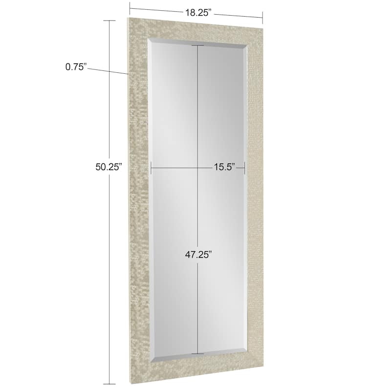 DesignOvation Coolidge Framed Wall Vanity Beveled Mirror