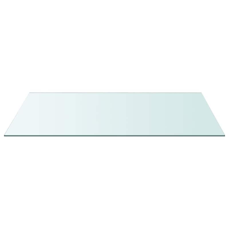 vidaXL Table Top Side Coffee Table Replacement Board Tabletop Tempered Glass - Transparent