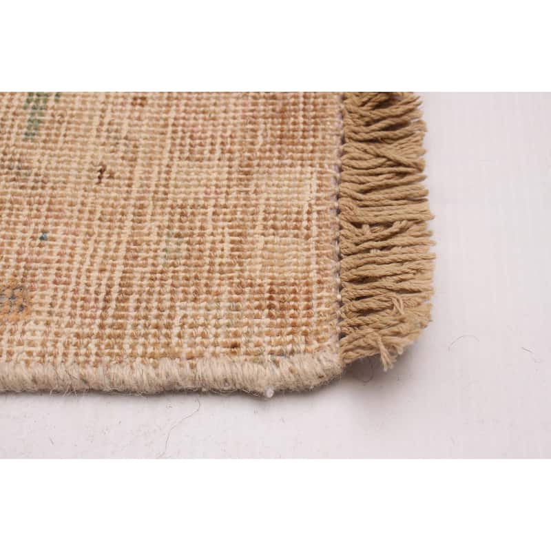 ECARPETGALLERY Hand-knotted Antalya Vintage Tan Wool Rug - 7'7 x 10'6