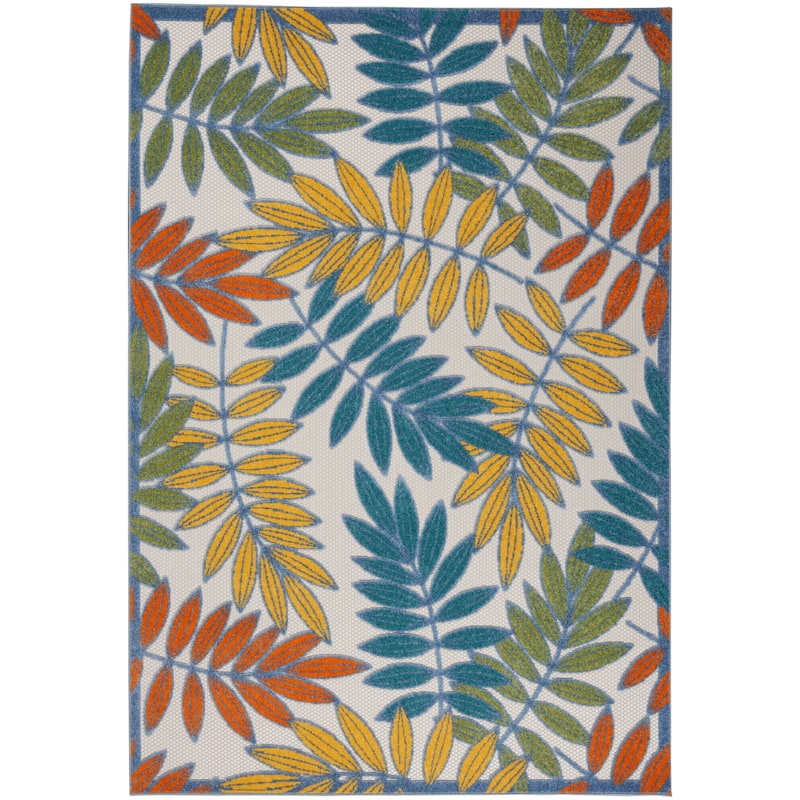 Nourison Alice Indoor/Outdoor Floral Area Rug - 6' x 9' - Ivory/Multicolor