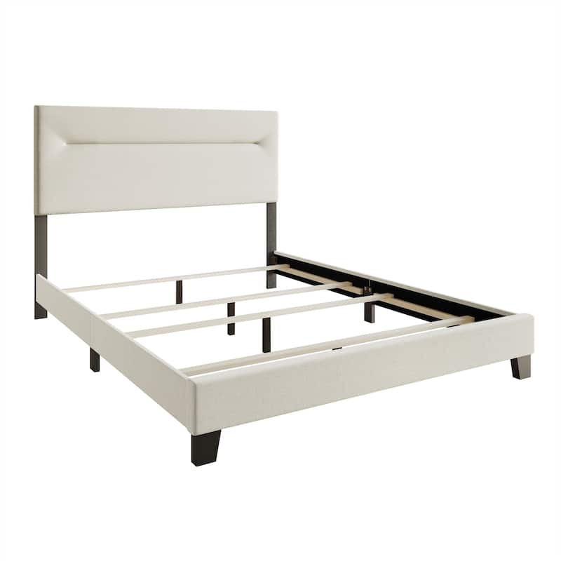 CraftPorch Simple and Clean Linen Upholstered Bed