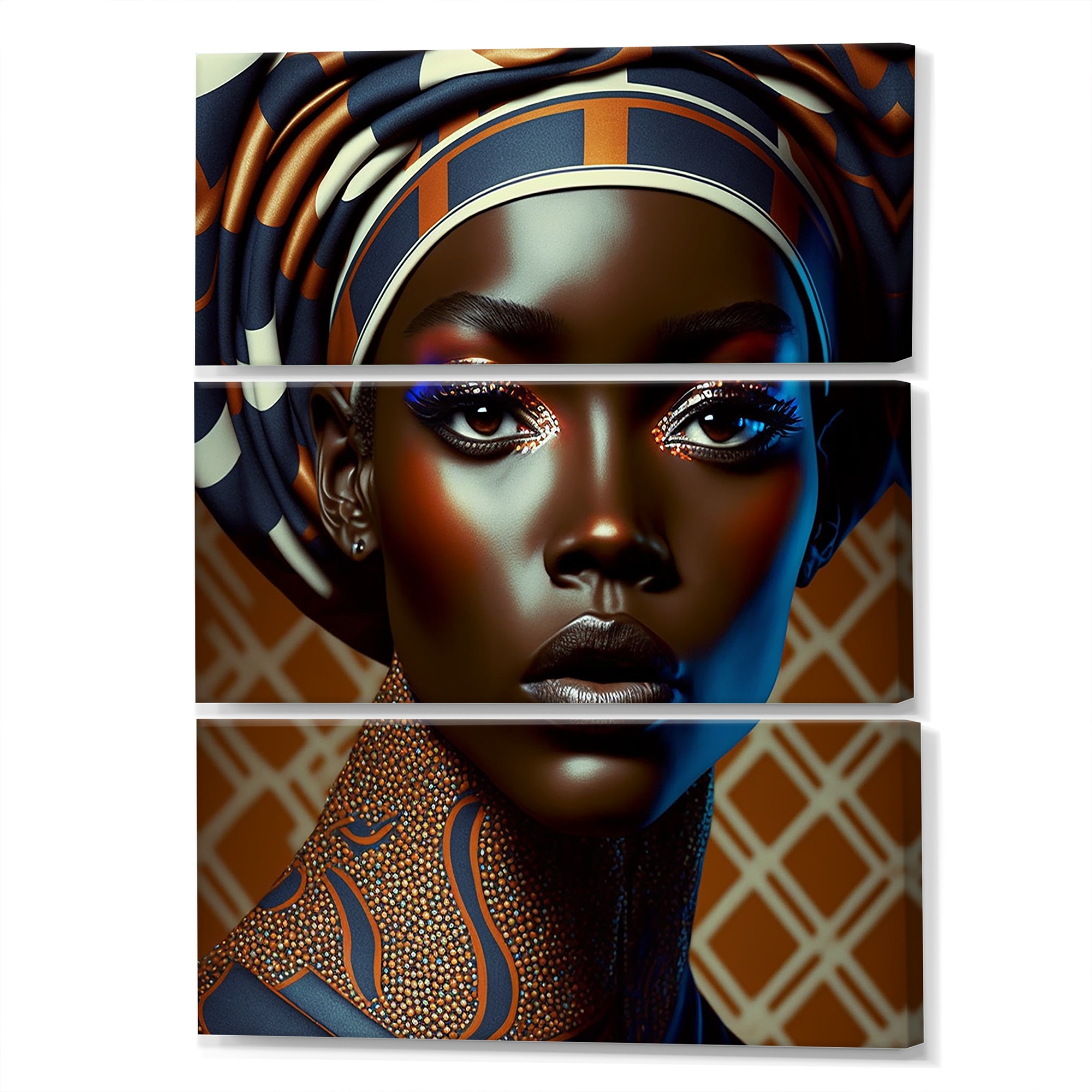 Designart Avant Garde Elegant African Woman Xiii African American Woman Canvas Art Print 3 3242