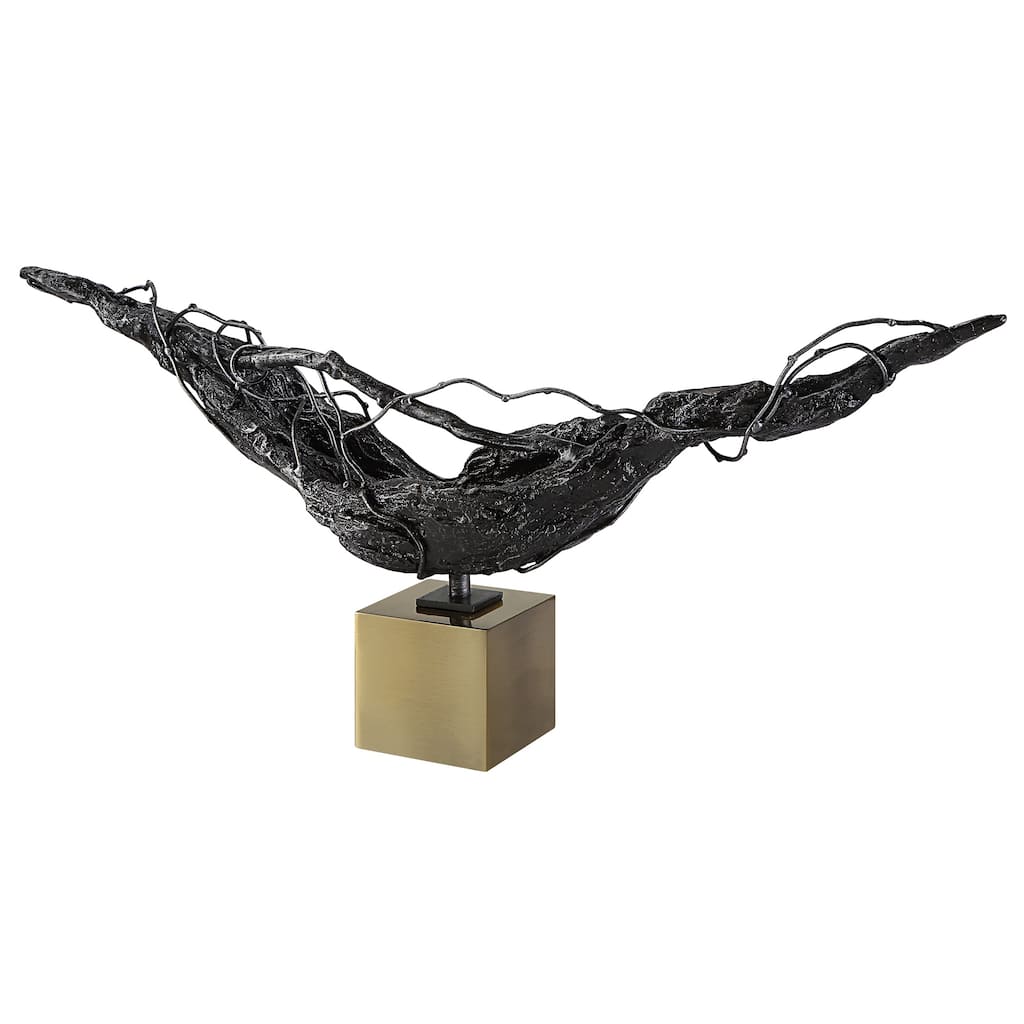 Uttermost Tranquility Abstract Sculpture - 19.25"W x 8.5"H x 3.5"D