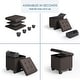 preview thumbnail 186 of 192, Empyrean Tuffted Folding Foot Rest Storage Ottoman Bench with Storage Bins