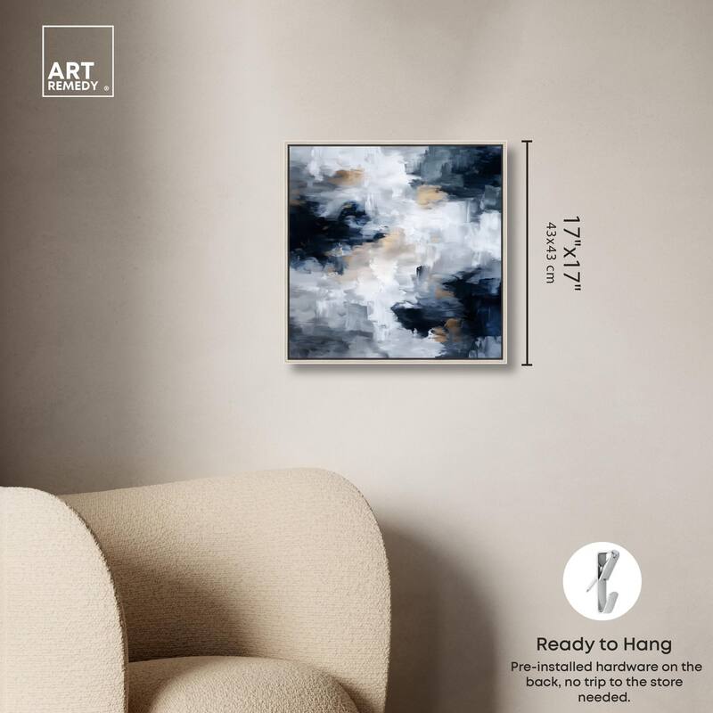 Midnight and Ivory II Canvas by Art Remedy