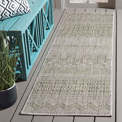 SAFAVIEH Courtyard Rozenn Indoor/ Outdoor Waterproof Patio Backyard Rug - 2'3" x 8' Runner
