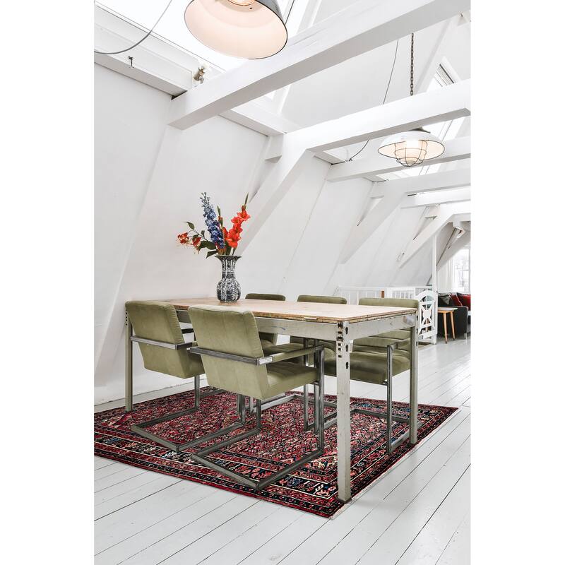 ECARPETGALLERY Hand-knotted Andelz Red Wool Rug - 4'11 x 6'7