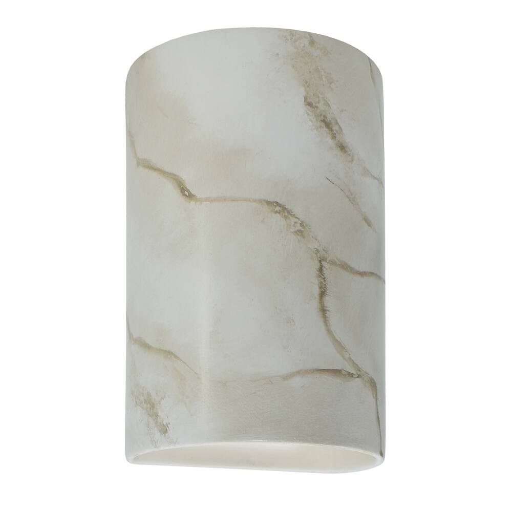 Justice Design Ambiance - Large Cylinder Wall Sconce - Closed Top (Outdoor) - Replaceable Bulb