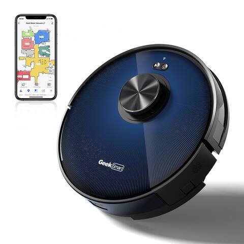 Geek Smart L7 2700 PA Suction Robot Vacuum Cleaner and Mop, LDS Navigation, Wi-Fi Connected APP