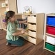 preview thumbnail 1 of 3, Contender Kids Bookshelf With Drawers, 3 -Tier Wooden Bookcase With Storage for Kids Room Organizer in Natural Finish
