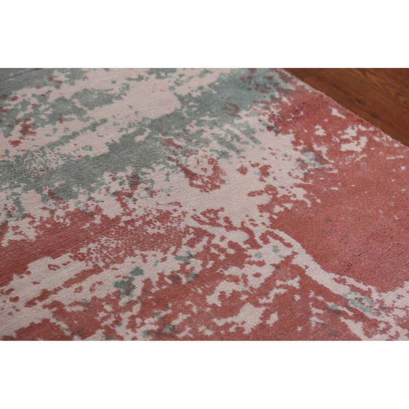All-Over Abstract Contemporary Foyer Rug Handmade Wool Carpet - 3'3"x 6'3"