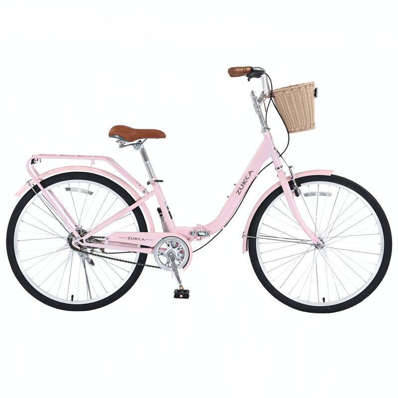 26 Inch Single Speed Folding Lady Bike ,Durable Steel Frame