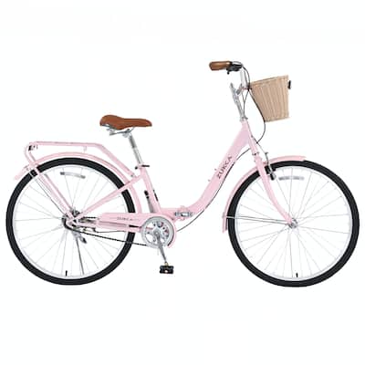 26 Inch Single Speed Folding Lady Bike ,Durable Steel Frame