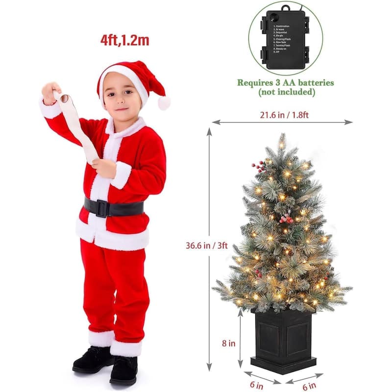 3FT Christmas Artificial Desktop Tree for Indoor Outdoor Decor