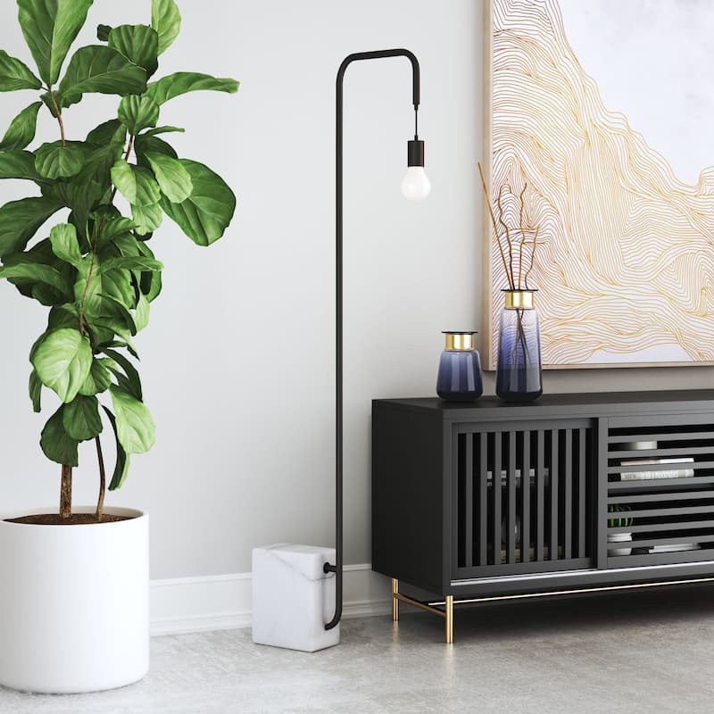 Lancia Floor Lamp Black - Black