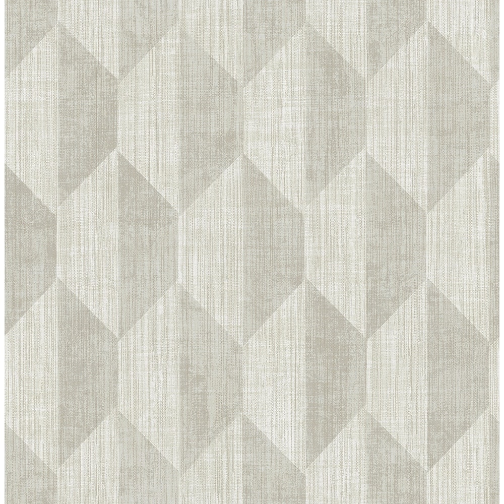 Seabrook Designs Alise Hexagon Geometric Unpasted Wallpaper