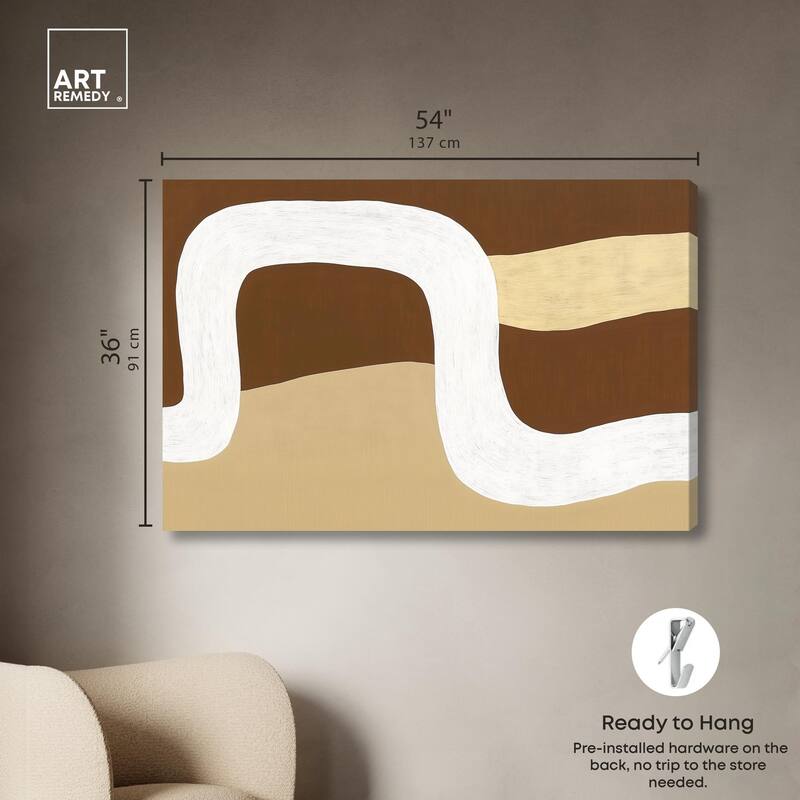 Minimal Wavy II Canvas by Art Remedy, Gallery Wrapped