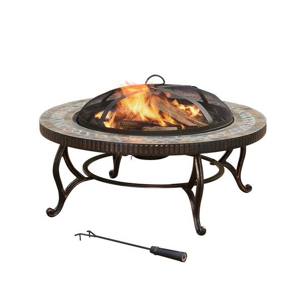 Shop Pleasant Hearth Ofw103ri Elizabeth 34 Outdoor Natural Slate