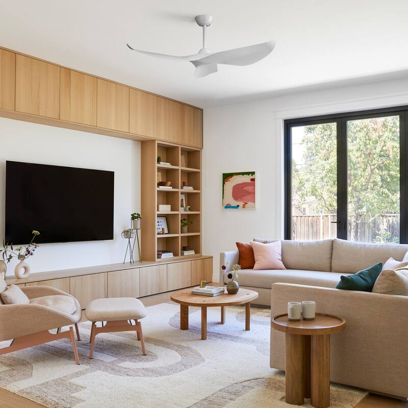 38 Inch Ceiling Fan Without Light ABS Blades Powerful Dc Motor With 1/4/8H Timer for Living Room,Bedroom