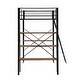 preview thumbnail 7 of 10, Metal Loft Bed with Shelves and Desk, Twin Size , Black
