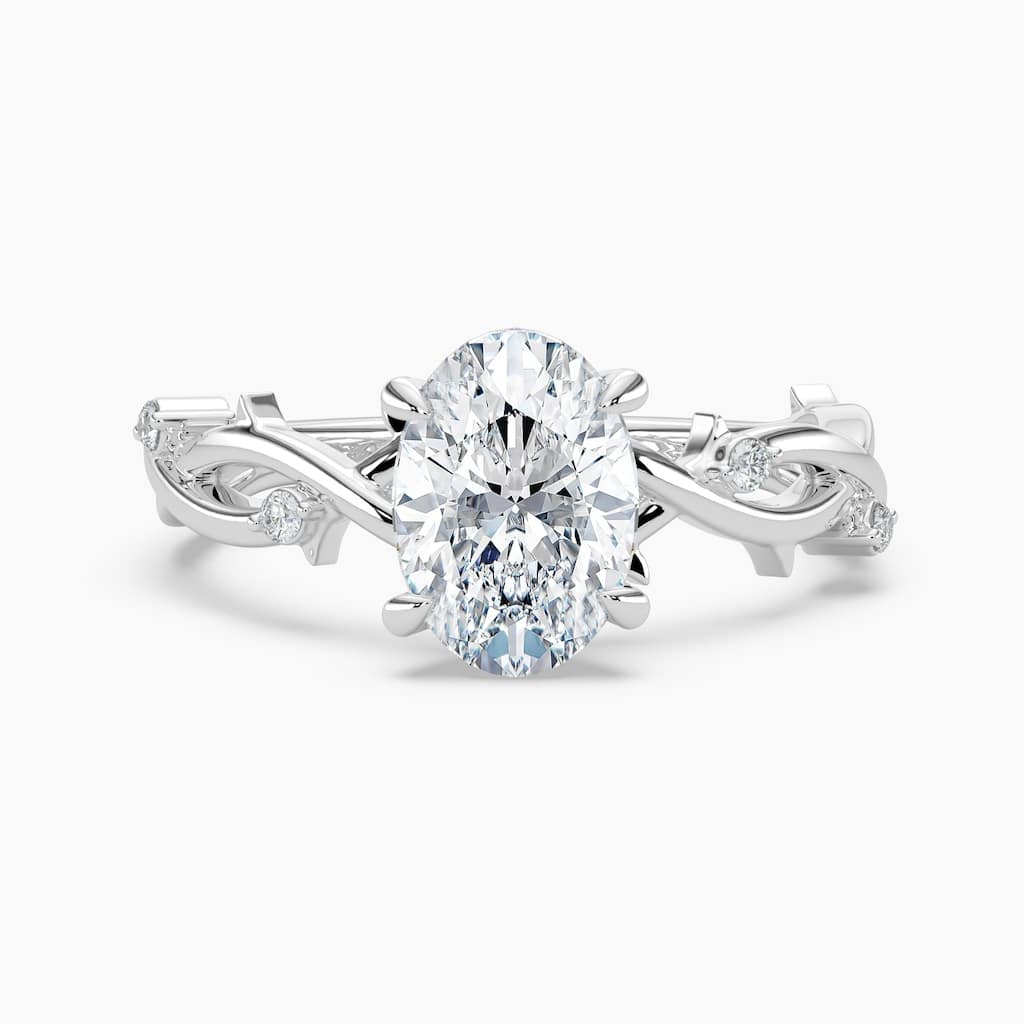 Auriya 14K Gold Lab Grown Diamond Oval Twisted Vine Engagement Ring 1.03 - 5.03ct. tw. (F-G, VS)