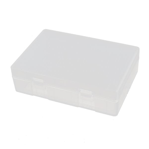 111mmx76mmx32mm Transparent Storage Case Hard Plastic Battery Holder Organizer