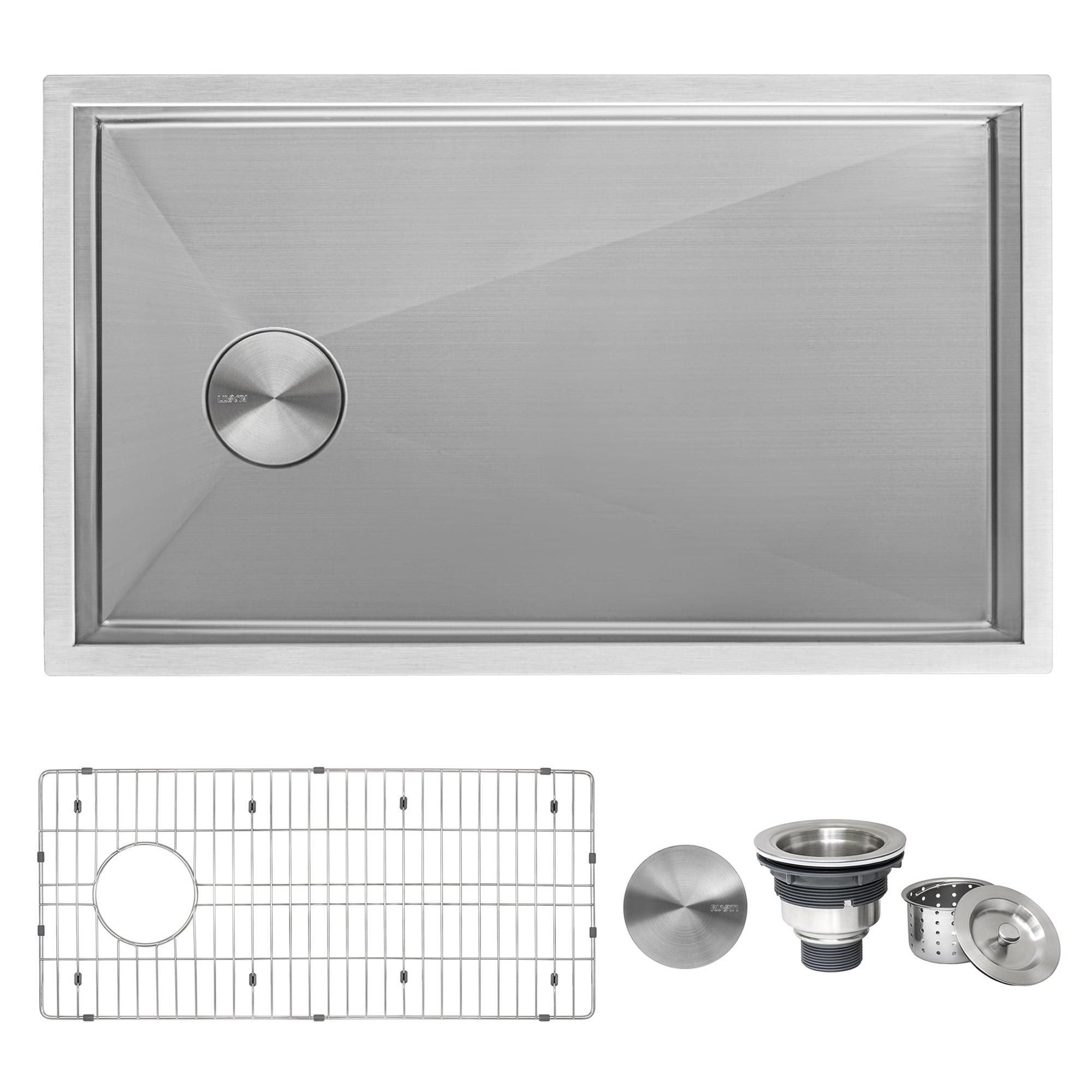 Ruvati 30-inch Slope Bottom Offset Drain Undermount Kitchen ...
