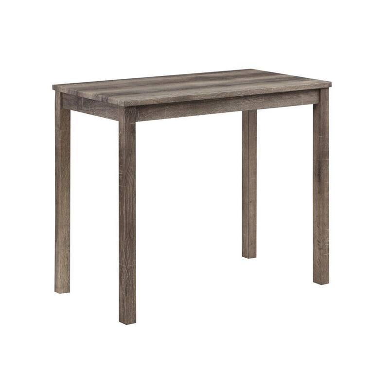 Cora 3 Piece Counter Height Table Set, Deep Tufted Stools, Brown, Beige