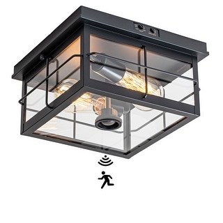 Flush Mount Outdoor Ceiling Light with Motion Sensor - 1 pack - Bed ...