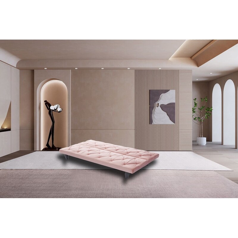Velvet Sofa converts into sofa bed