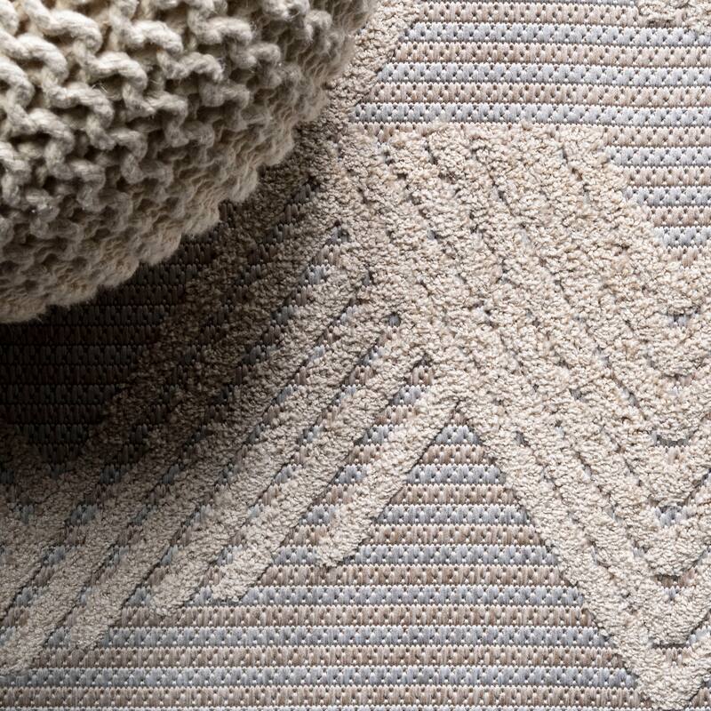 JONATHAN Y Sumak High-Low Pile Art Deco Geometric Indoor/Outdoor Area Rug