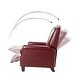 preview thumbnail 75 of 96, Gladis Modern Retro Genuine Leather Recliner with Nailhead Trim Set of 2 by HULALA HOME
