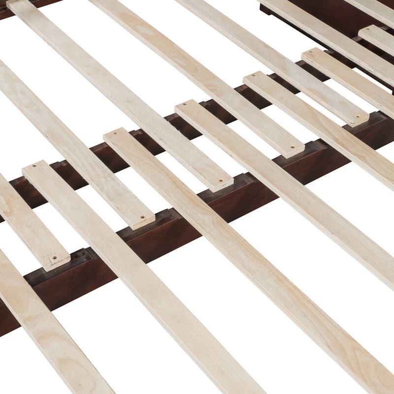 Wooden Daybed with Pull-Out Trundle, Expandable from Twin to King