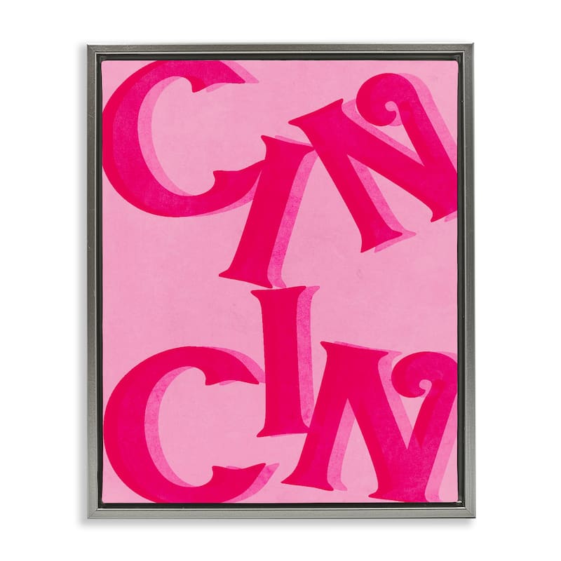 Stupell Celebration Cin Cin Cheers Framed Floater Canvas Wall Art Design By Lil' Rue - 17 x 21 - Grey