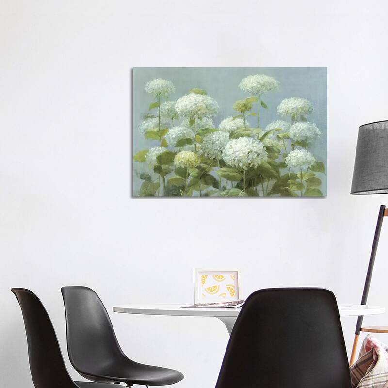 iCanvas "White Hydrangea Garden" by Danhui Nai Canvas Print - 26x40x1.5