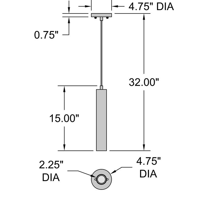 Access Lighting Rex 1 Light LED Pendant - Matte Black