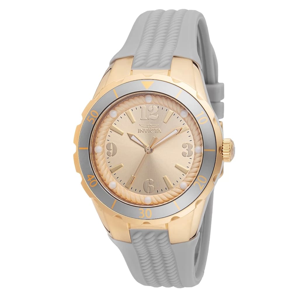 Invicta Women's 48850 Angel Quartz 3 Hand Gold Dial Watch