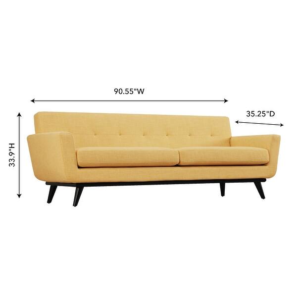 Shop James Mustard Yellow Linen Sofa Overstock 8818983