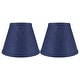 preview thumbnail 51 of 88, Hardback Faux Silk Conical Lamp Shade, 5 inch Top, 9 inch Bottom, 7 inch Slant Set of 2 - Navy Blue Burlap