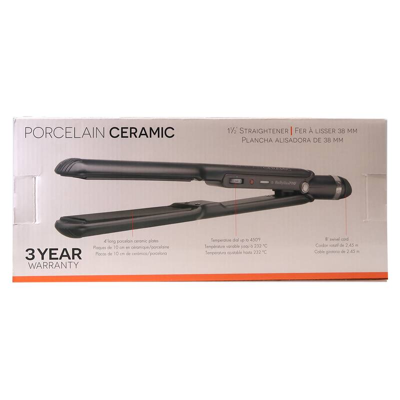 BaByliss Pro Porcelain Ceramic Straightening Iron 1½" BP9559UC + Studio Design Series 1.25" Crimpcurl BCI005UC